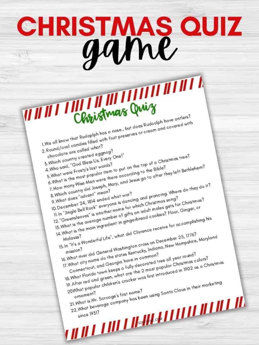 free christmas trivia printable
