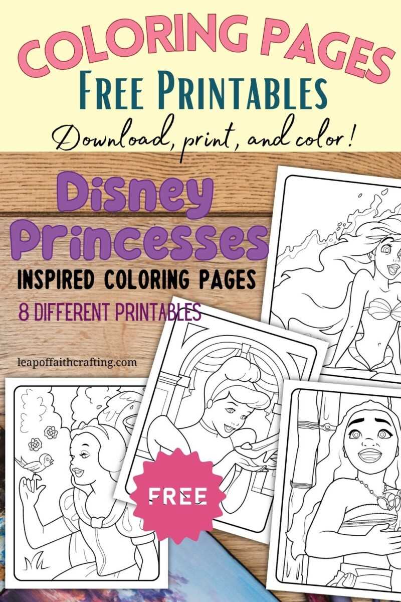 disney princess coloring printables