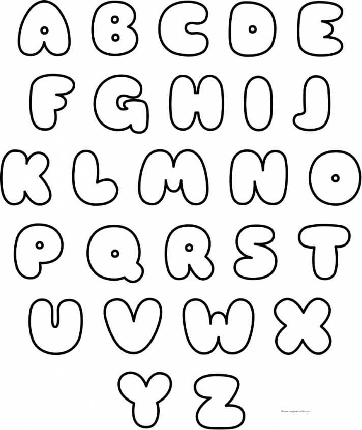 bubble alphabet printables