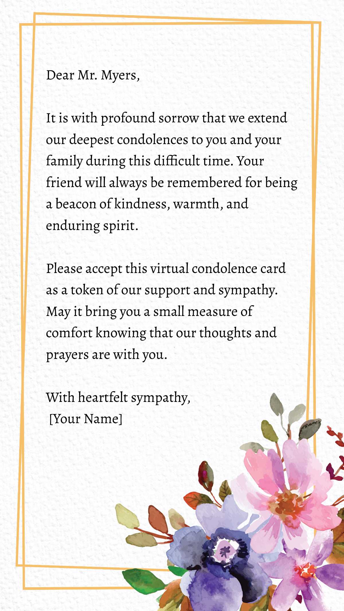 printable condolence cards free