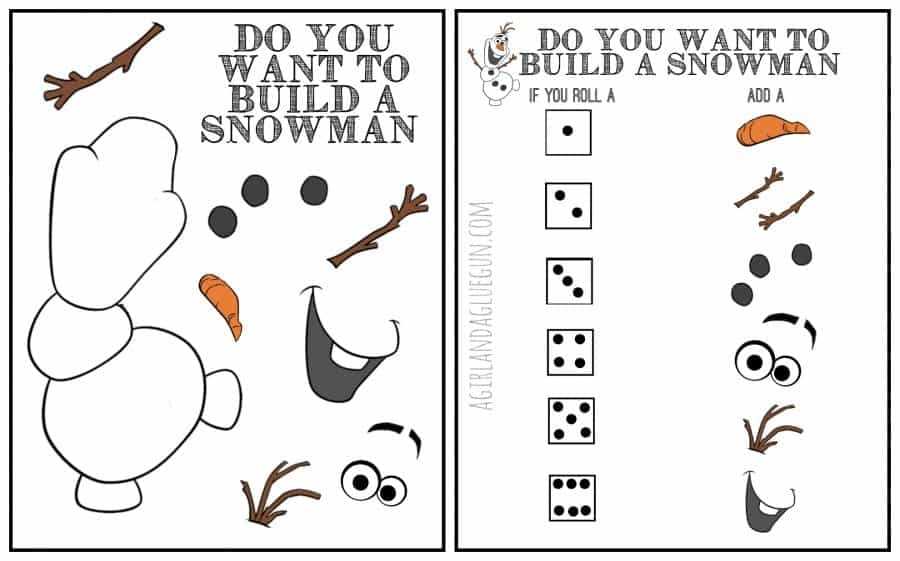 do you wanna build a snowman free printable