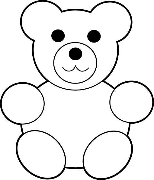 teddy bear outline printable