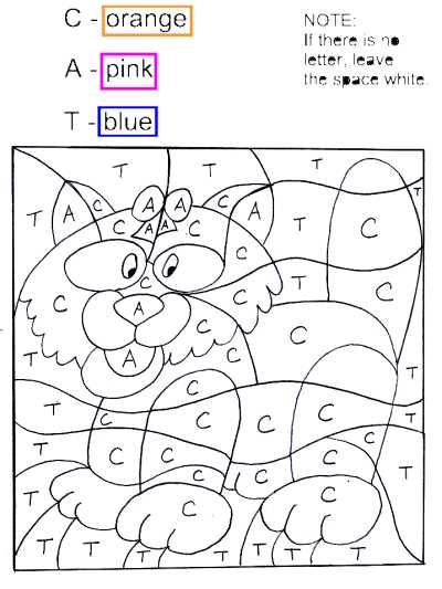 color by letter printable