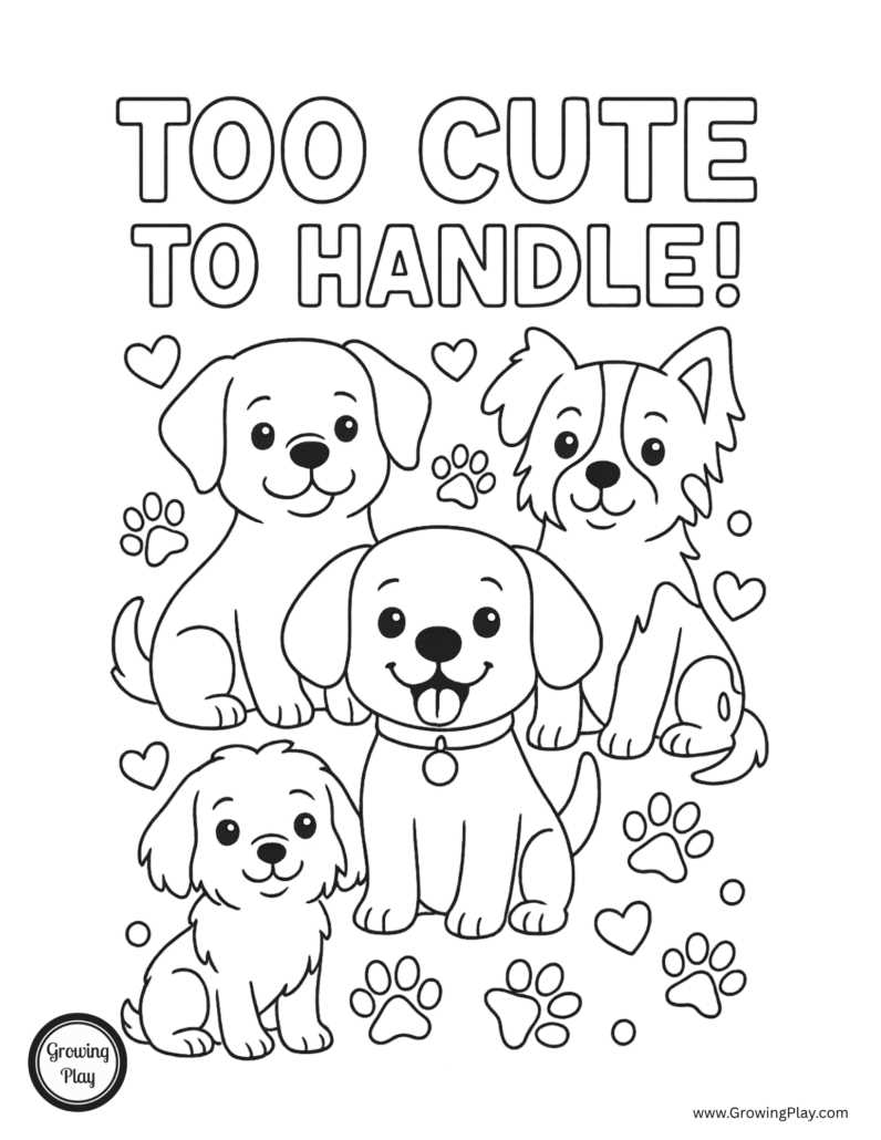 dog coloring sheet printable