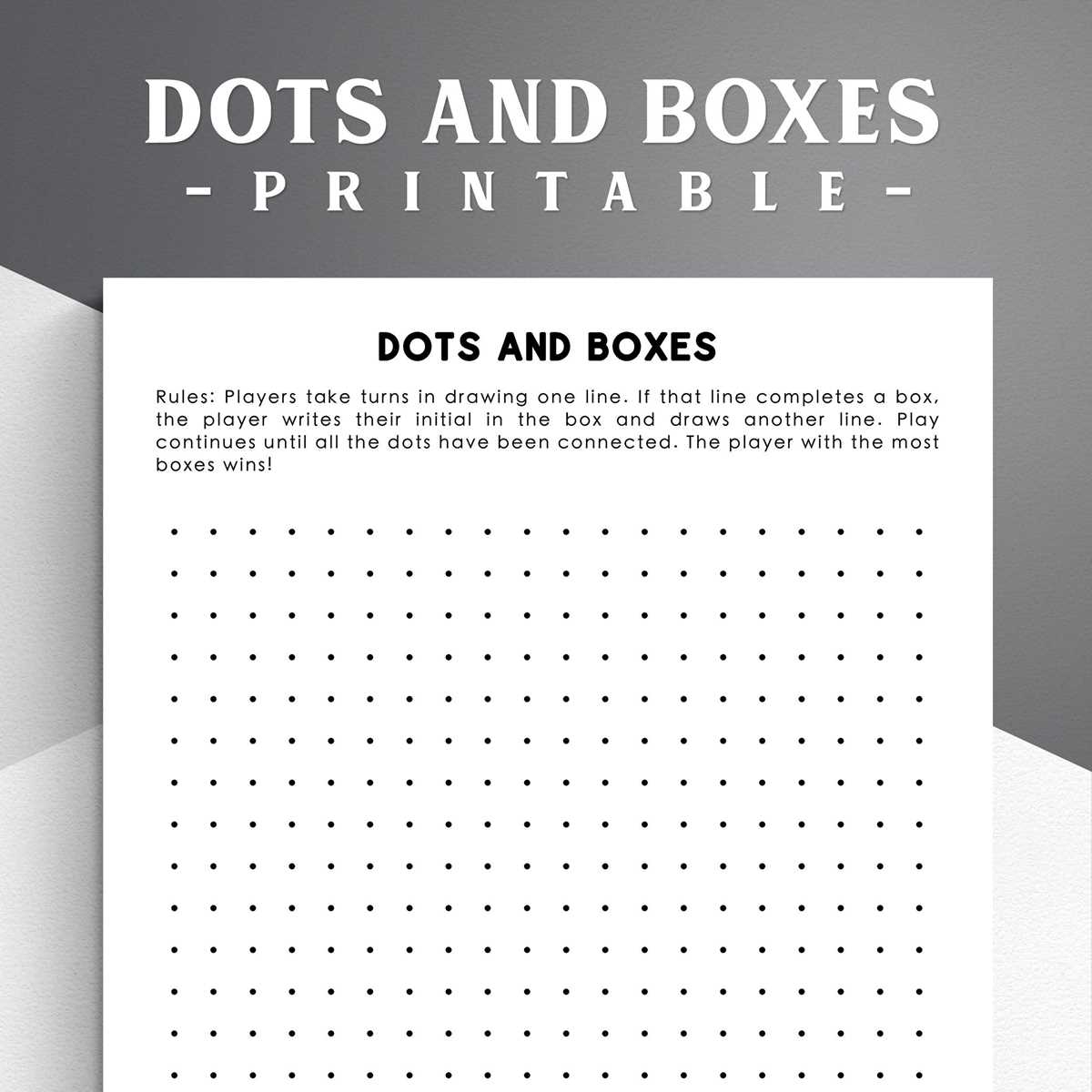 dots and boxes printable