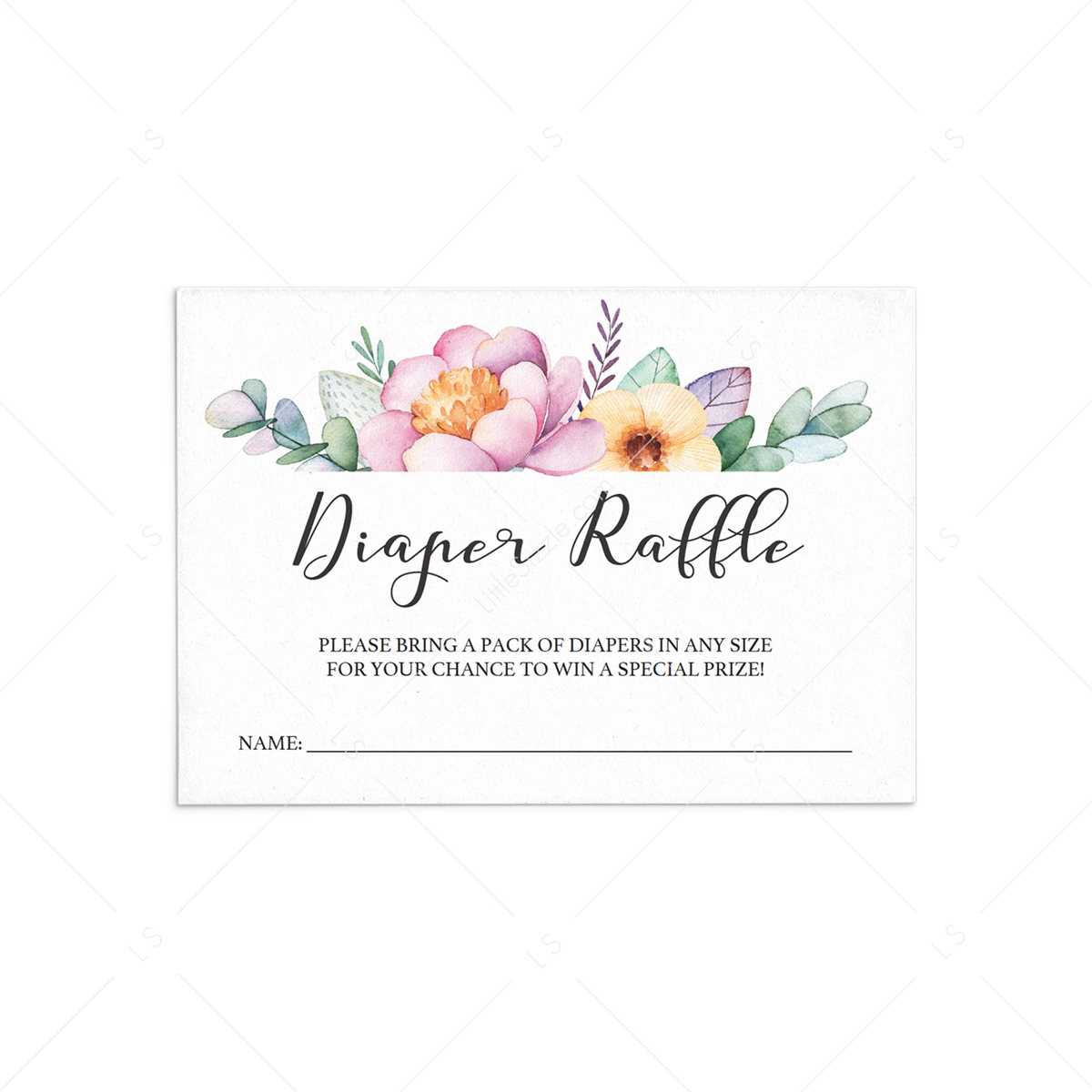 diaper raffle printable free