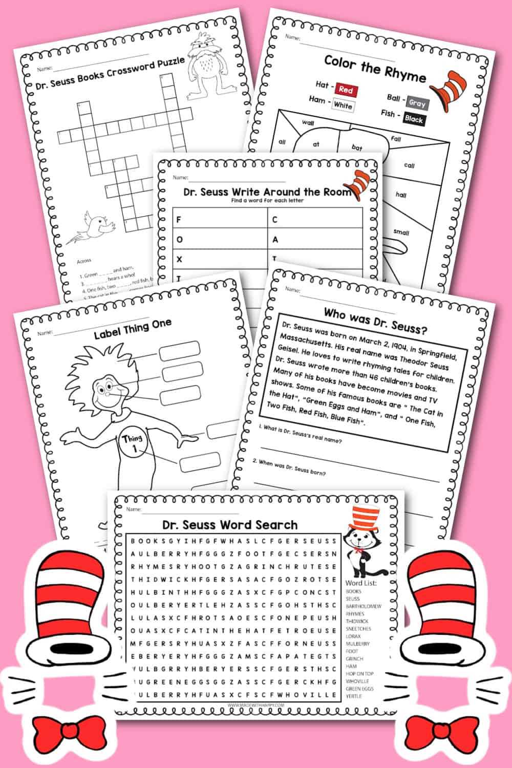 dr seuss hat printable free dr seuss hat printable free