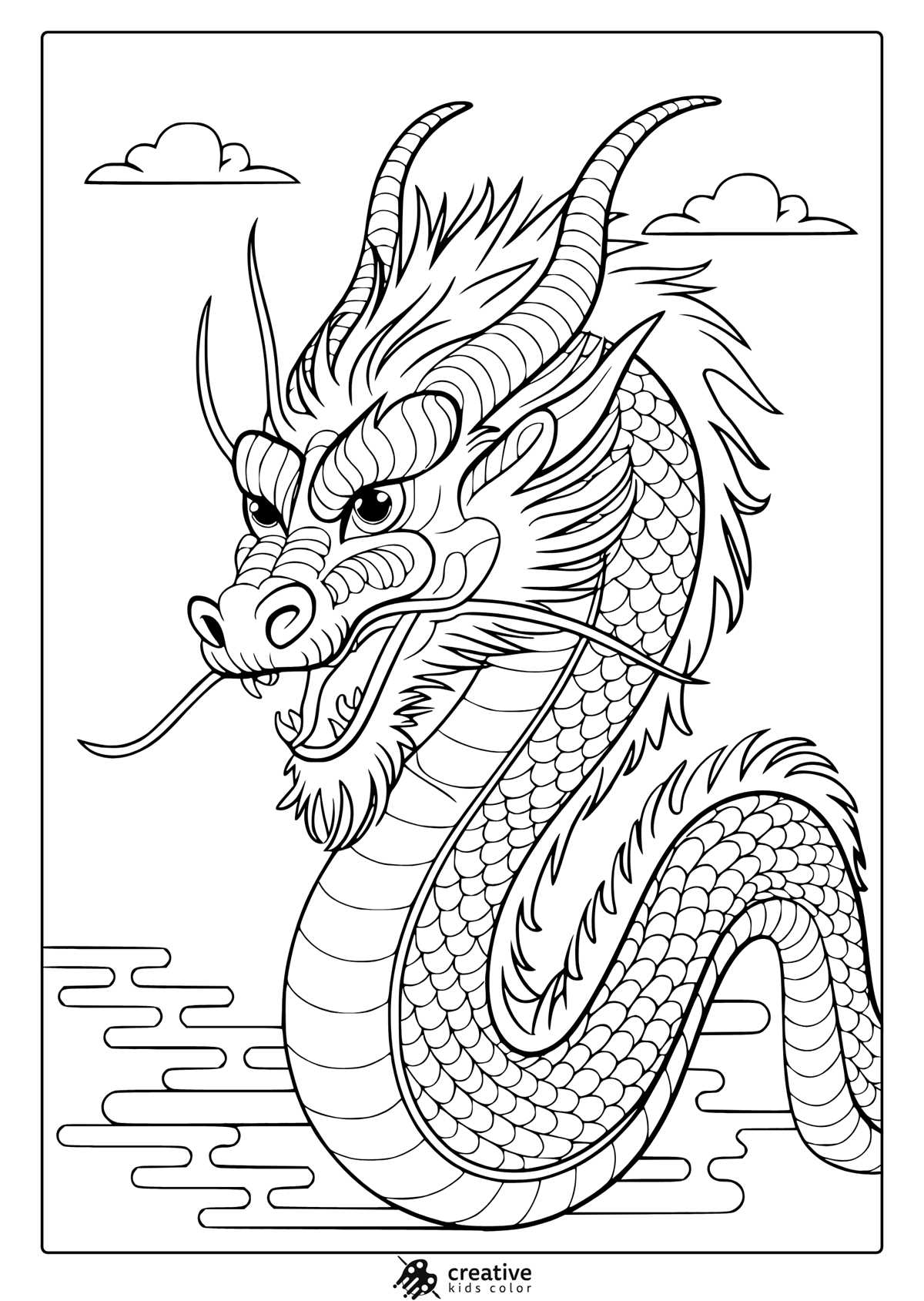 dragon coloring printable