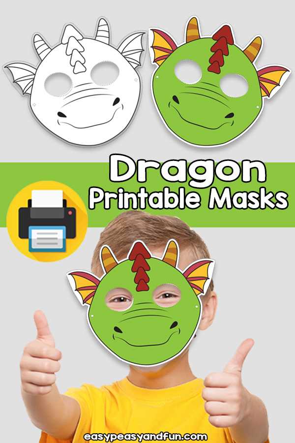 dragon printable mask