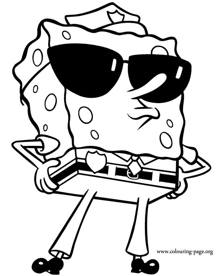 spongebob color pages printable