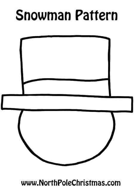 printable outline of a snowman