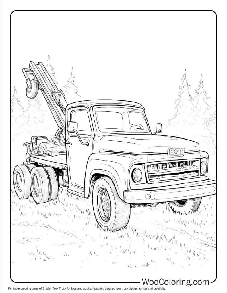 truck colouring pages printable
