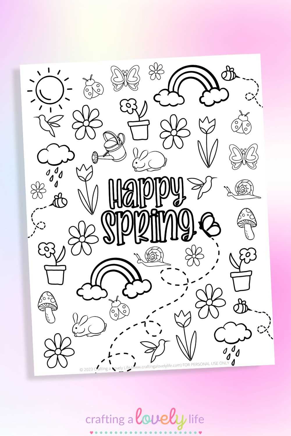 spring coloring sheets printables