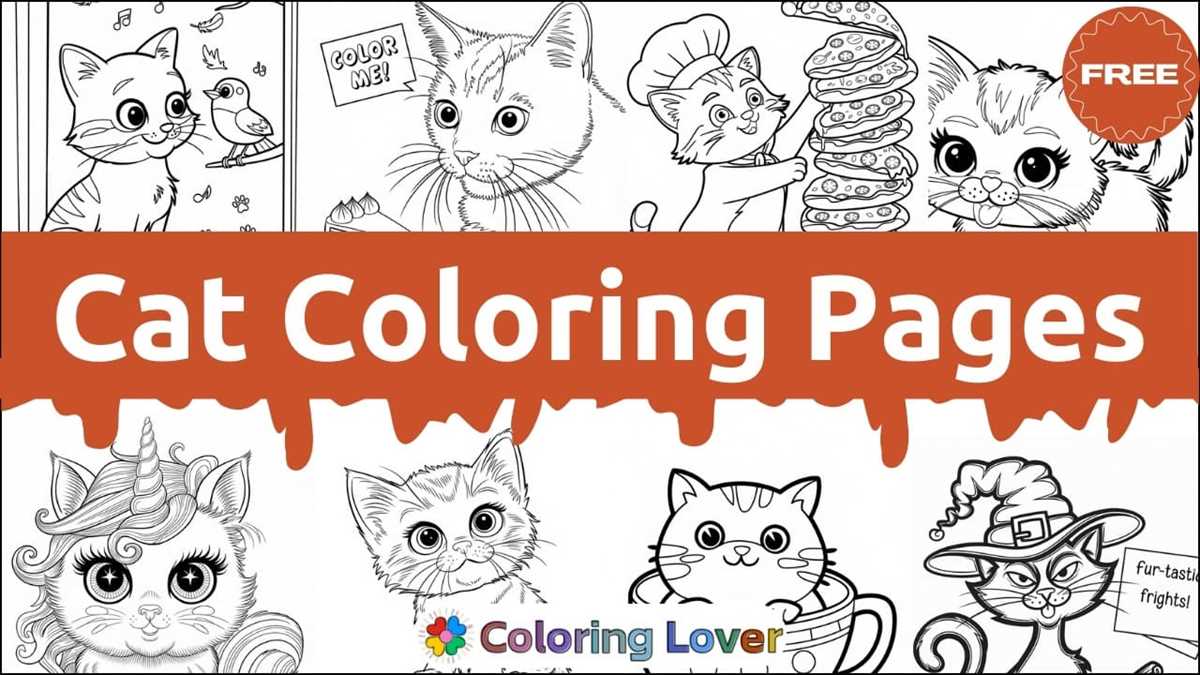 cat colouring pages free printable