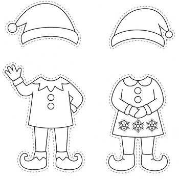 elf cutout printable elf cutout printable