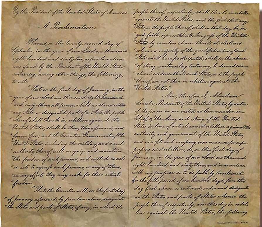 emancipation proclamation printable emancipation proclamation printable