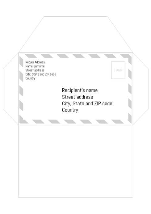 envelope template printable a4