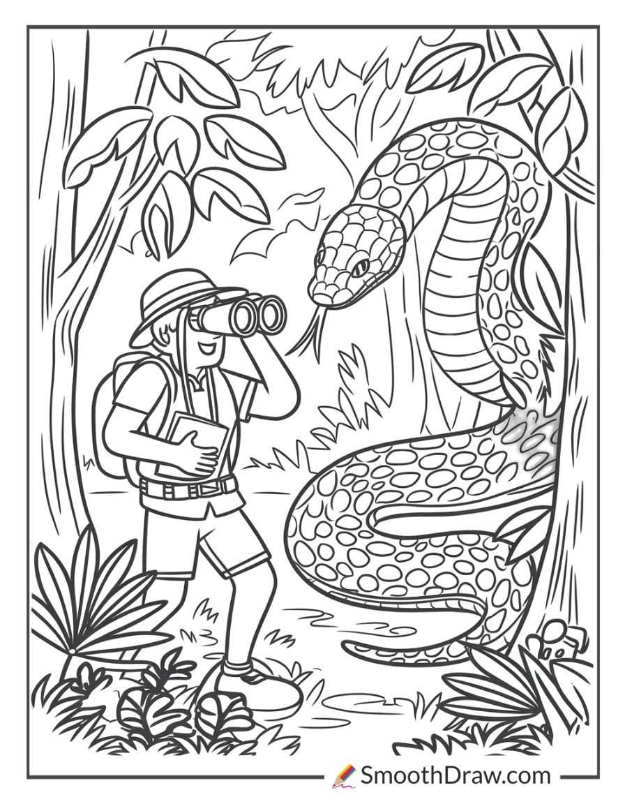 printable coloring pages of snakes
