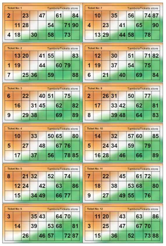 tambola printable tickets