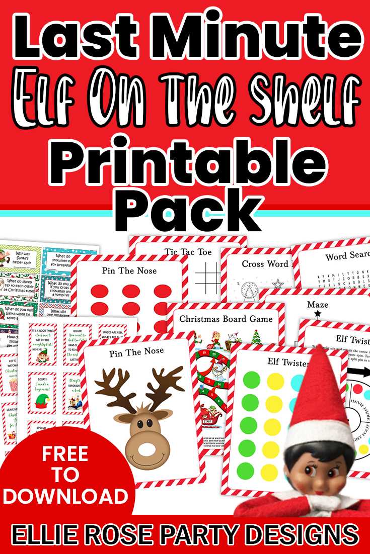 elf twister printable
