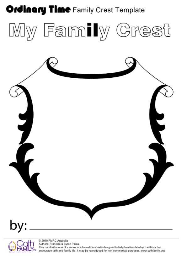 family crest printable