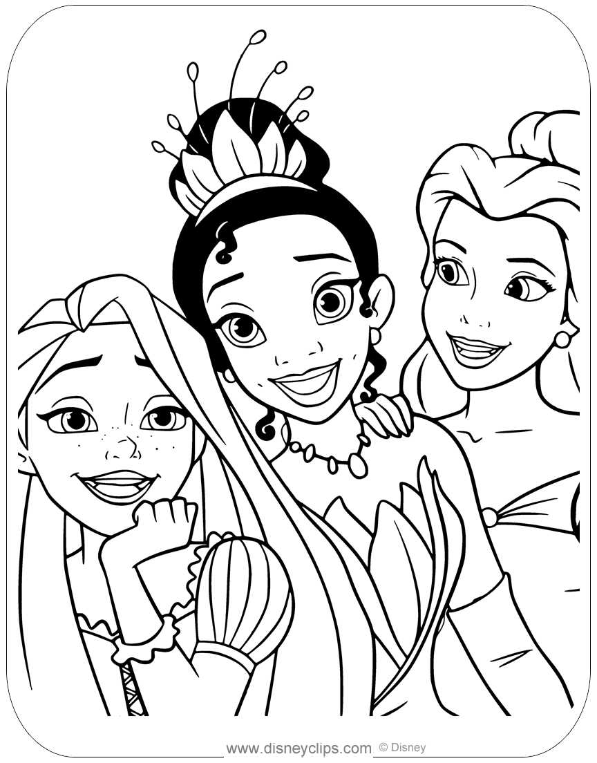 disney princess coloring printables