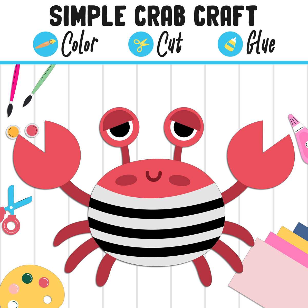 printable crab template