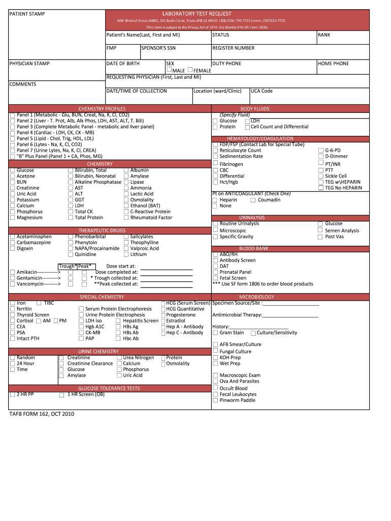 free printable lab requisition form