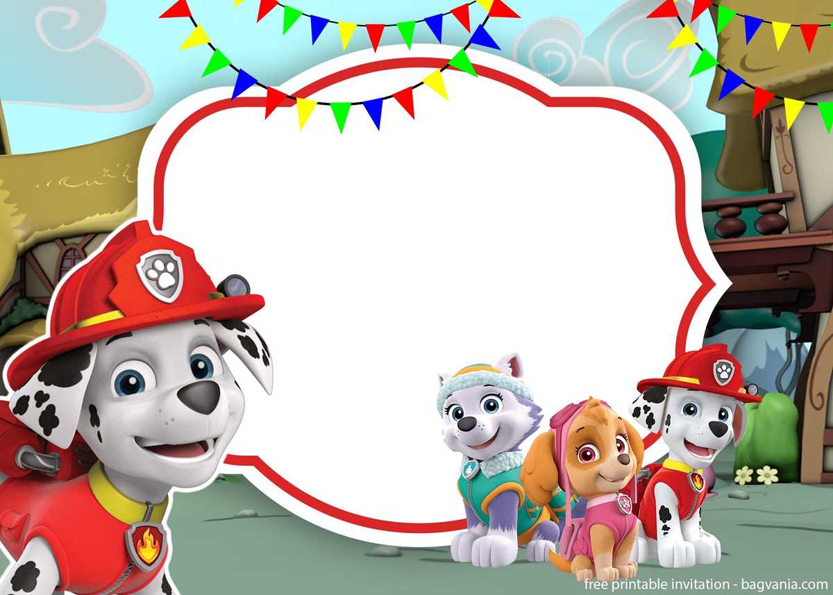 printable paw patrol birthday invitations