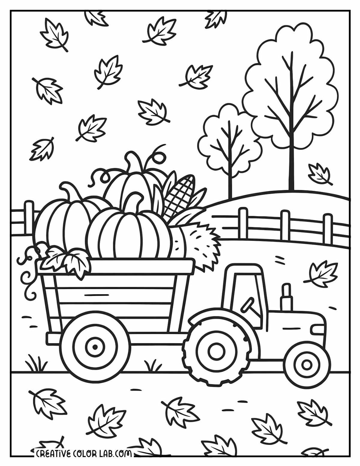fall printable color sheets