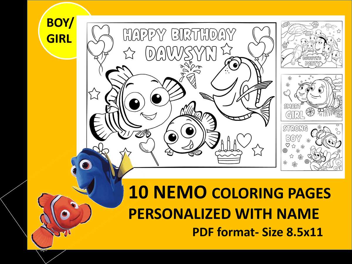 finding nemo printable coloring pages