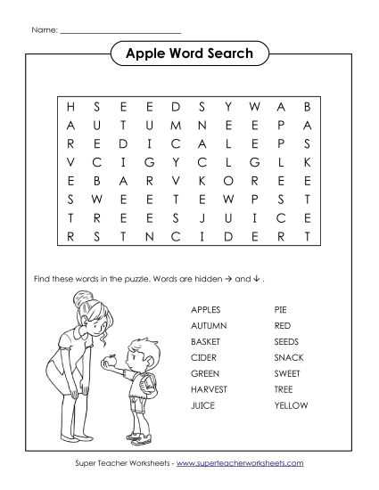 free printable word searches for kindergarten
