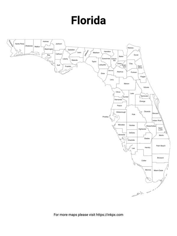 florida printable map florida printable map