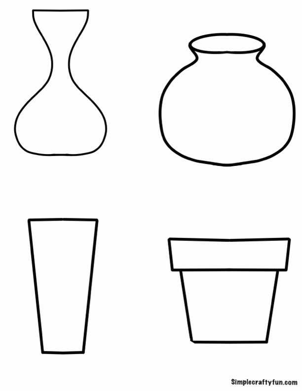 flower pot template printable