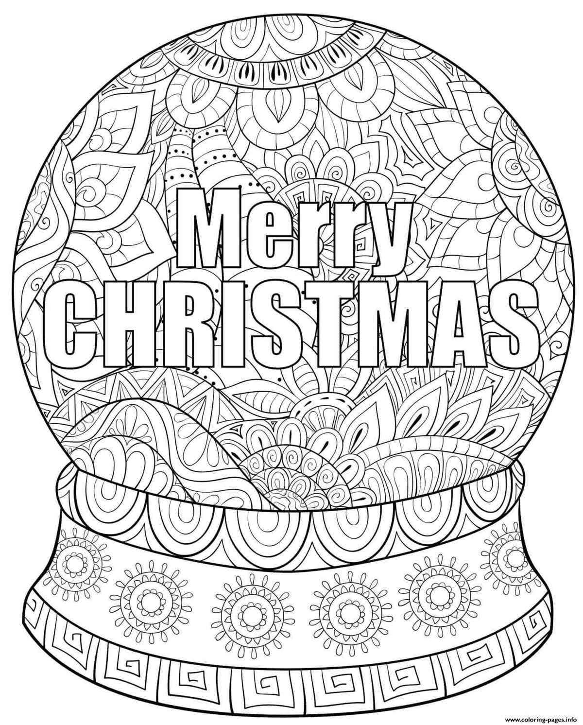 free printable adult coloring pages christmas