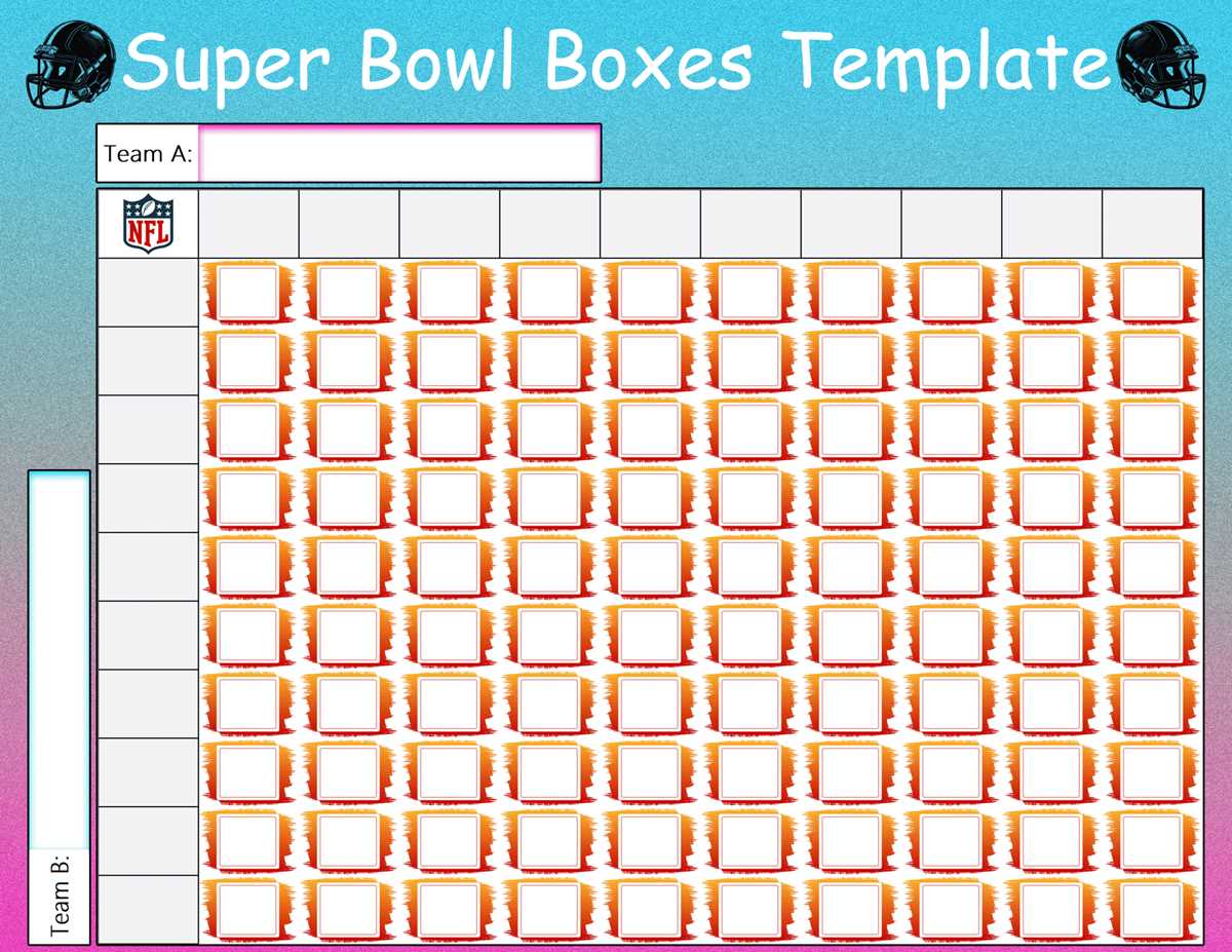 football squares template printable
