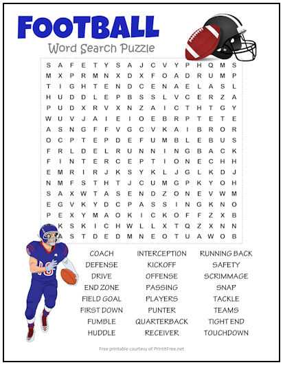 football word searches printable