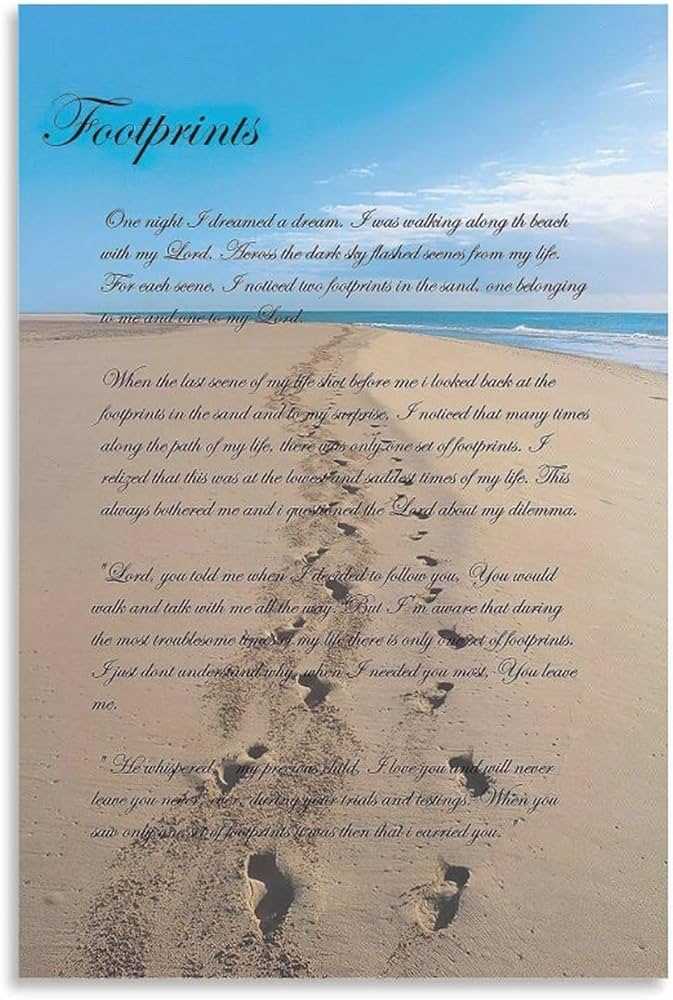 footprints poem printable free
