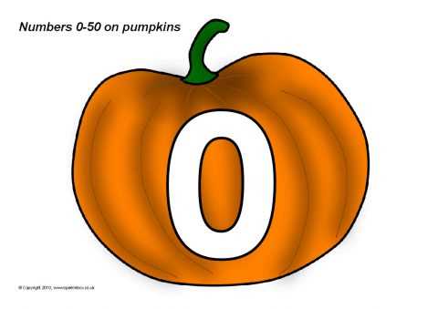 pumpkin numbers printable