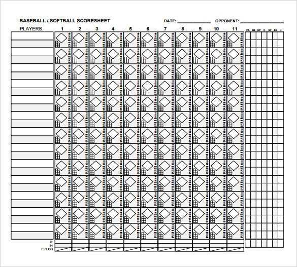 baseball printable scorecard