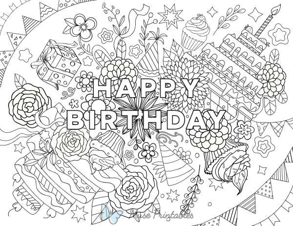 free birthday coloring pages printable