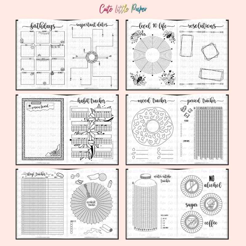 free bullet journal printables
