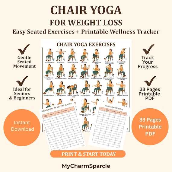 free chair yoga printable