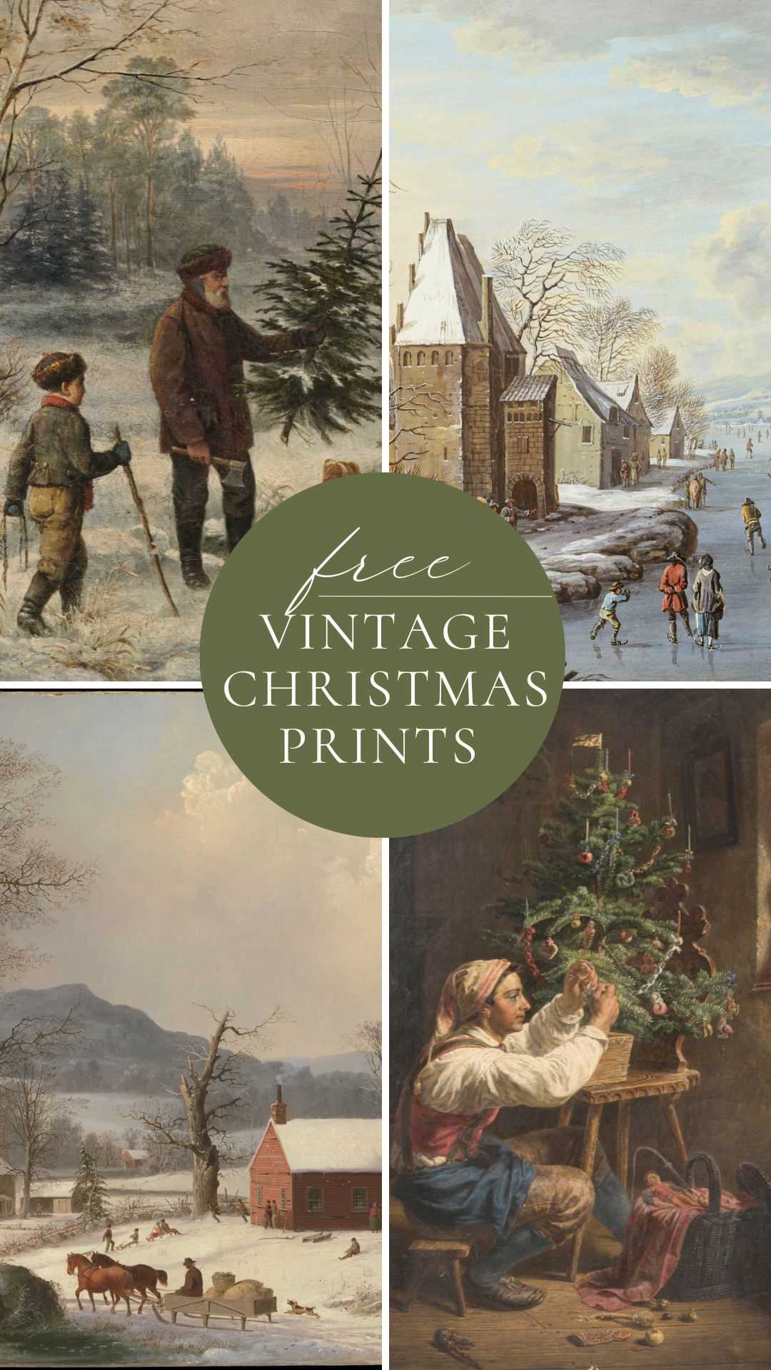 free christmas printables wall art