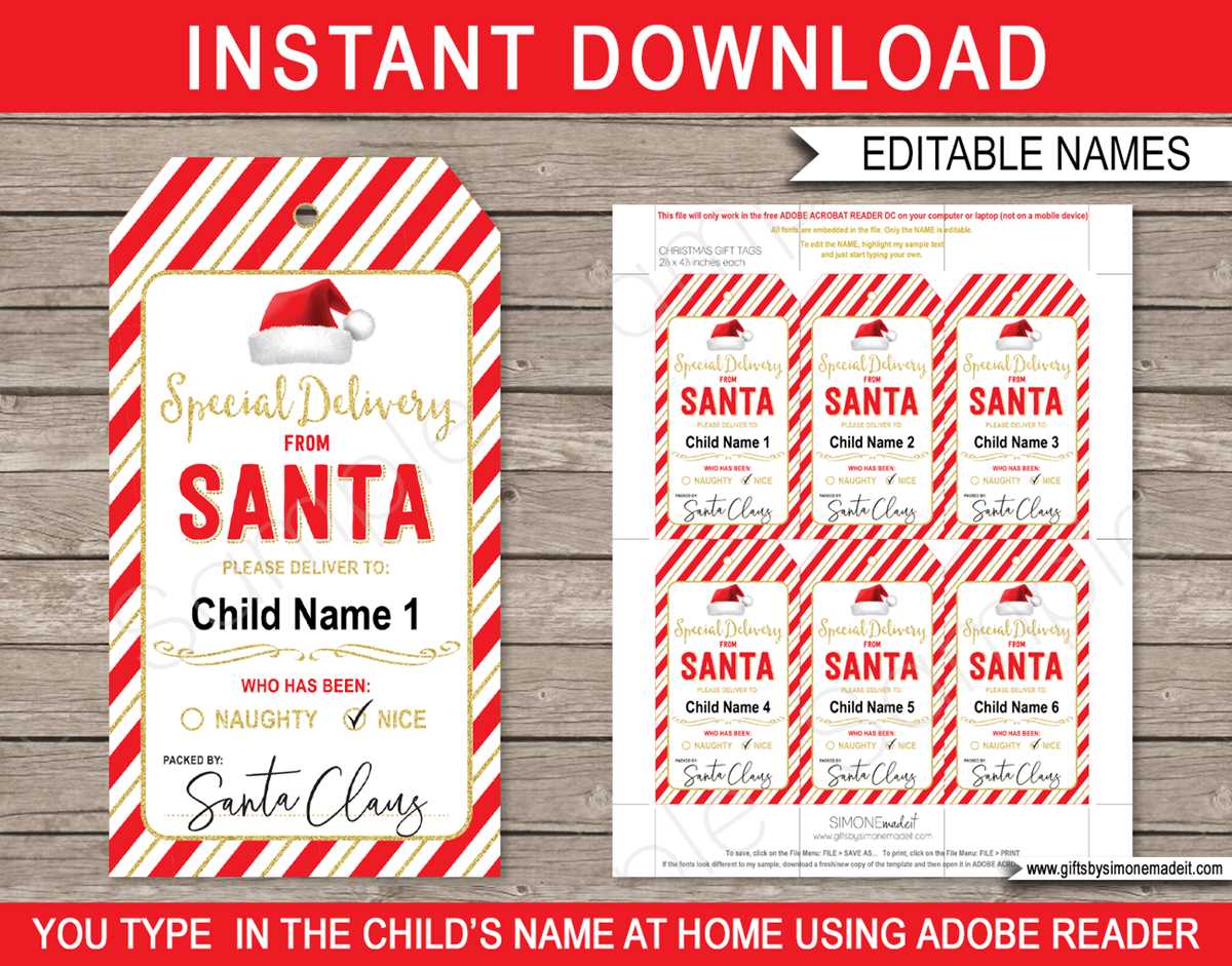 free christmas tags printable templates