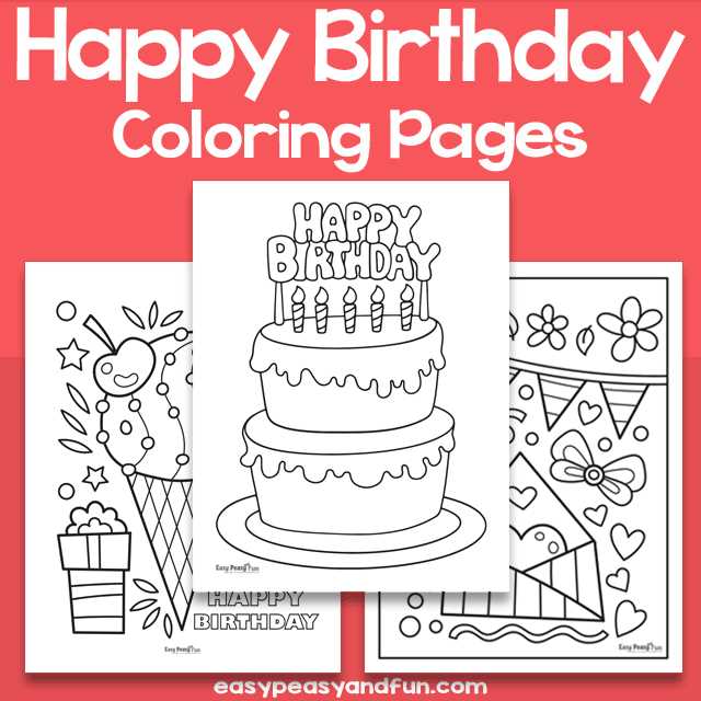 free coloring birthday cards printable