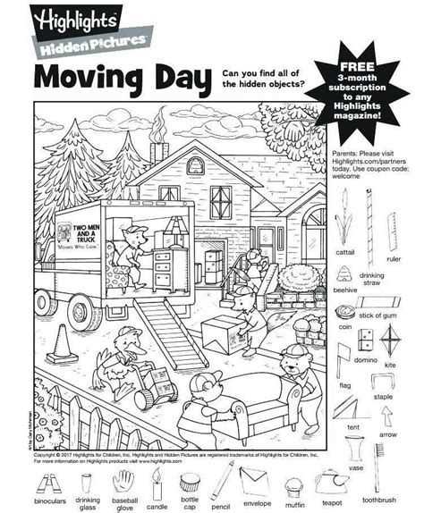 free highlights hidden pictures printable worksheets