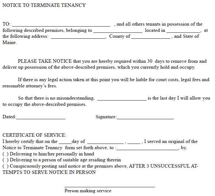 free printable 30 day notice to vacate california