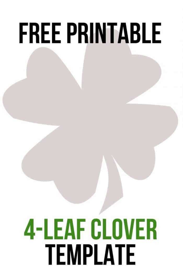 free printable 4 leaf clover