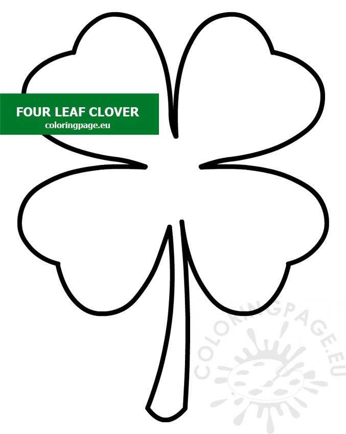 free printable 4 leaf clover